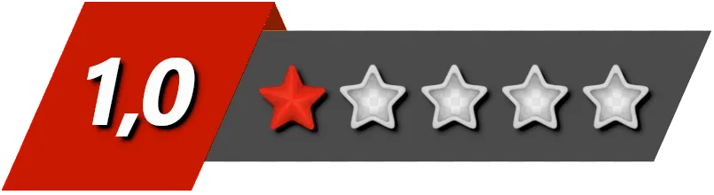 1 0 estrellas rating rojas