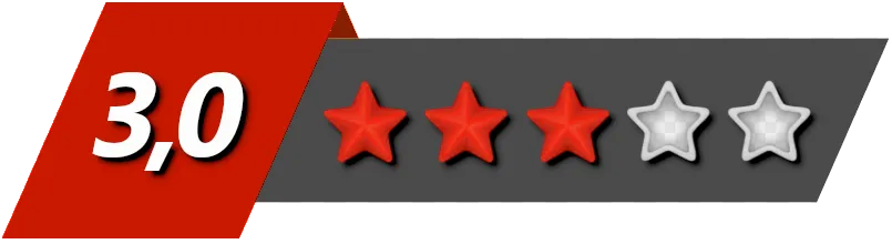 3 0 estrellas rating rojas