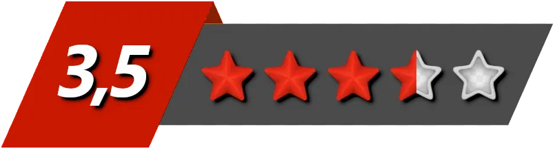 3 5 estrellas rating rojas