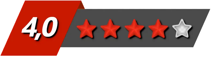 4 0 estrellas rating rojas