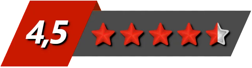 4 5 estrellas rating rojas