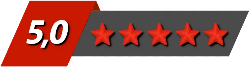 5 0 estrellas rating rojas