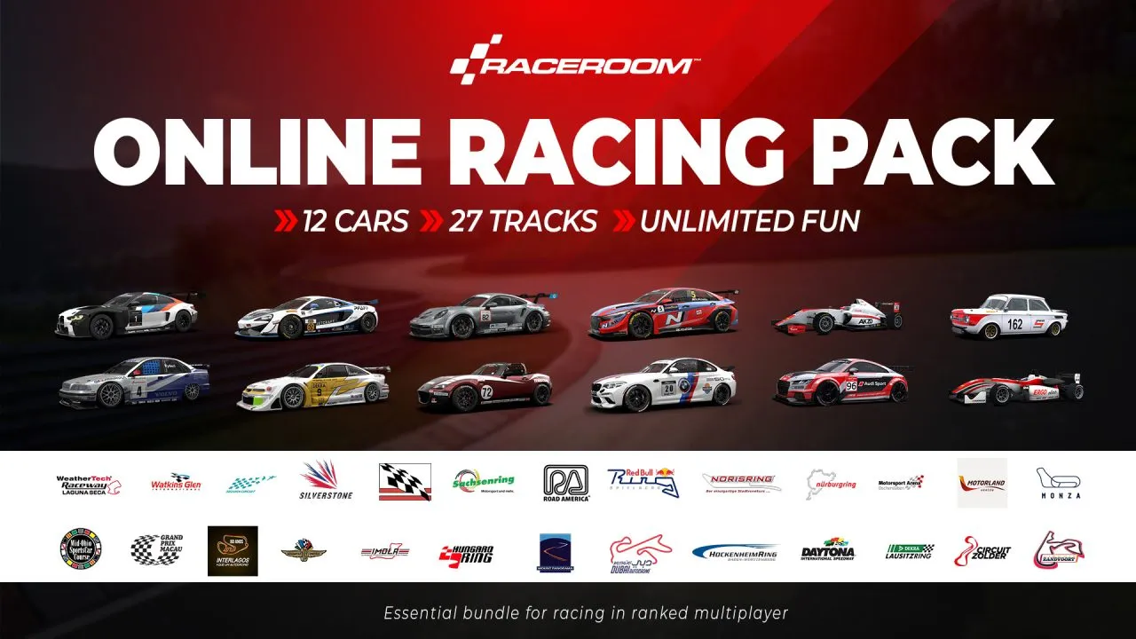 Online Racing Pack de RaceRoom: 27 circuitos y 18 coches por 30 € 2 Online Racing Pack de RaceRoom: 27 circuitos y 18 coches por 30 € 2
